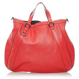 Gucci-Abbey Leather Shoulder Bag 268641-Red