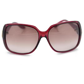 Gucci-Oversize-Sonnenbrille mit ineinandergreifendem G-Logo-Rot