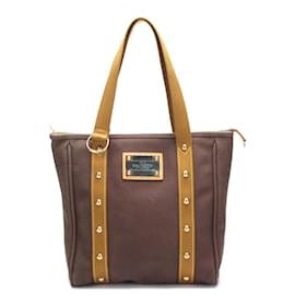 Louis Vuitton-Louis Vuitton Antigua Cabas MM Canvas Tote Bag in Good condition-Brown