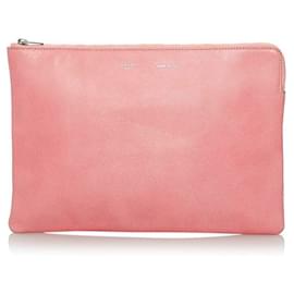 Céline-Leather Clutch-Pink