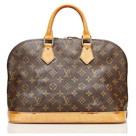 Louis Vuitton-Louis Vuitton Monogram Alma PM Canvas Handbag M51130 in Fair condition-Brown