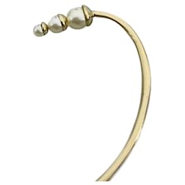 Dior-Punho de orelha de pérola falsa-Dourado