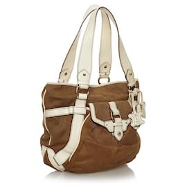 Céline-Canvas Handbag-Brown