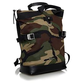 Yves Saint Laurent-Camouflage Canvas Backpack-Multiple colors