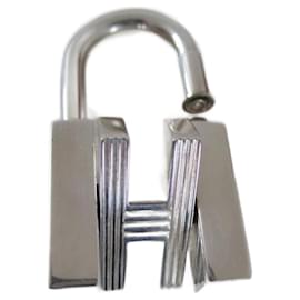 Hermès Keyless Padlock Charm Silver Plated Silvery