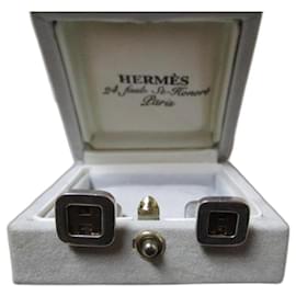 Hermès-Manschettenknöpfe.-Silber