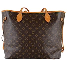 Louis Vuitton-Louis Vuitton Neverfull GM monogramme sac à main sac à bandoulière shopper-Marron