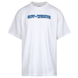 Off White Camiseta con cuello redondo y estampado de flechas de color blanco roto Blanco