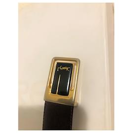 Yves Saint Laurent-Belts-Brown