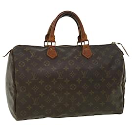 Louis Vuitton-Louis Vuitton Monogram Speedy 35 Hand Bag M41524 LV Auth ny130-Other