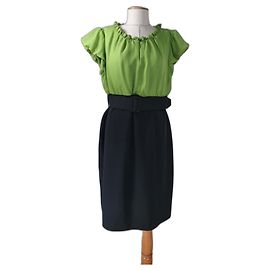 Robe Baum und Pferdgarten Vert Noir Noir Vert