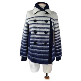 Jean Paul Gaultier x Lindex Blue Wool Coat Blue
