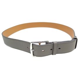 Hermès NOVO CINTO DE ESTRIBO HERMES 38 T105 FIVELA DE CINTO EM COURO EM ETOUPE CLEMENCE Cinza