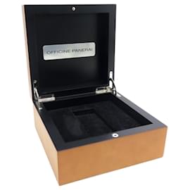 Panerai-CAJA PARA RELOJ PANERAI OFFICINE LUMINOR RADIOMIR CAJA DE RELOJ SUMERGIBLE DE MADERA-Castaño