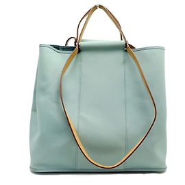 Hermès HERMES CABAG TWIST GM HANDBAG IN BLUE CANVAS 42 CM + POUCH HAND BAG Blue