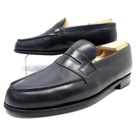 JM Weston-JM WESTON SHOES 180 7.5C 41.5 BLACK LEATHER LOAFERS BLACK LOAFERS SHOES-Black