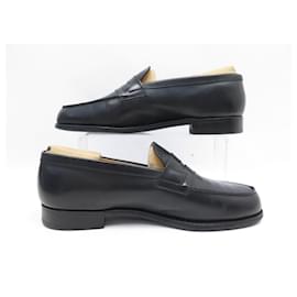 JM Weston-JM WESTON SHOES 180 7.5C 41.5 BLACK LEATHER LOAFERS BLACK LOAFERS SHOES-Black