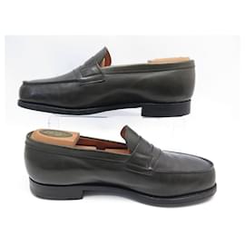 JM Weston-JM WESTON LOAFERS 180 7D 41 IN KHAKI LEATHER + LOAFERS-Khaki