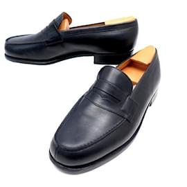 JM Weston-JM WESTON LOAFERS 180 7.5E 41.5 LARGE LEATHER SHOES LOAFERS-Black