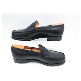 JM Weston-JM WESTON LOAFERS 180 7.5E 41.5 LARGE LEATHER SHOES LOAFERS-Black