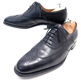 Hermès HERMES JOHN RICHELIEU SCHUHE ÜBER FLEURI 44 Schwarze Lederschuhe Schwarz
