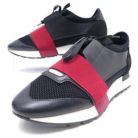 Sneaker da corsa per corridori Balenciaga 38 Scarpe in pelle nera Nero