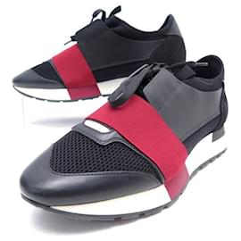 Balenciaga-Sneaker da corsa per corridori Balenciaga 38 Scarpe in pelle nera-Nero