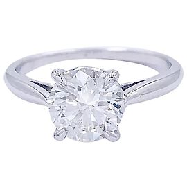 inconnue White gold solitaire ring, diamond 1,36 carat. Other