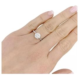 inconnue-White gold solitaire ring, diamond 1,36 carat.-Other