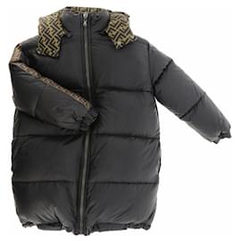 Fendi-Doudoune FENDI reversible logo FF NOIR MARRON TAILLE 12 ANS mais convient à un adulte-Marron