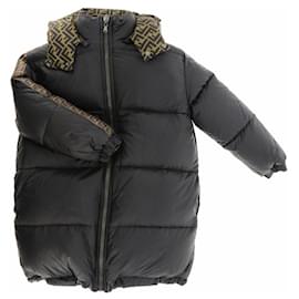 Fendi-FENDI reversible down jacket with FF logo BLACK BROWN SIZE 12 ANS but suitable for an adult-Brown
