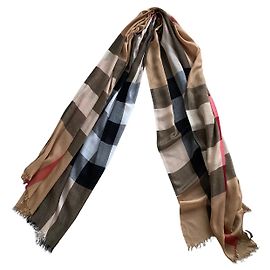 Sciarpa da donna in modal Burberry, cashmere e seta con motivo check 200X90cm Beige