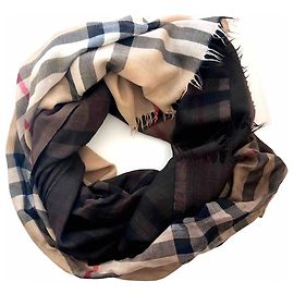 Bella sciarpa burberry degradata beige sciarpa sciarpa marrone 215X70cm Marrone