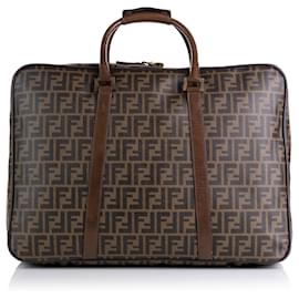 Fendi-Fendi Brown Zucca Travel Bag-Brown