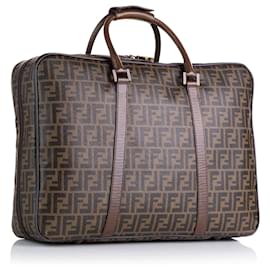 Fendi-Fendi Brown Zucca Travel Bag-Brown