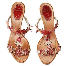 Rene Caovilla Mules Coral