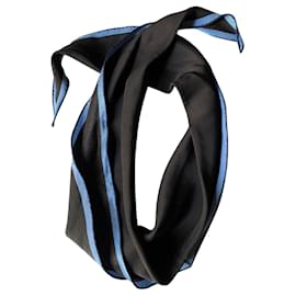 Hermès-Losange en soie noire-Noir