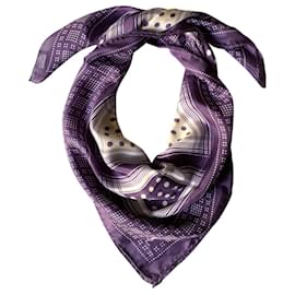 Yves Saint Laurent-Vintage silk foulard-Purple