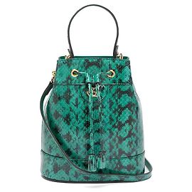 Gucci Ophidia Python Bucket Bag Green