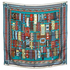 Hermès NUEVA BUFANDA HERMES COLLARES PARA PERRO JAMIN CARRE 90 PAÑUELO DE SEDA CAJA DE SEDA Multicolor