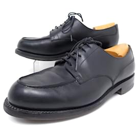 JM Weston-JM WESTON DERBY GOLF BLACK LEATHER SHOES 10E 44 wide 44.5 LOAFERS SHOES-Black