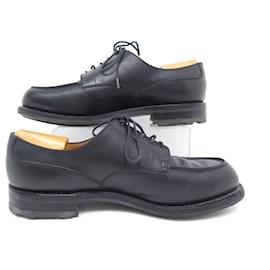 JM Weston-JM WESTON DERBY GOLF BLACK LEATHER SHOES 10E 44 wide 44.5 LOAFERS SHOES-Black