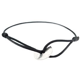 BRACELET DINH VAN CORD PI CHINESE HAMMERED PM IN SILVER 925 BLACK SILVER Silvery