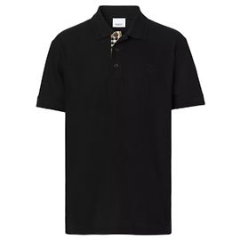 Burberry Polo classica in piqué di cotone organico size S Nero