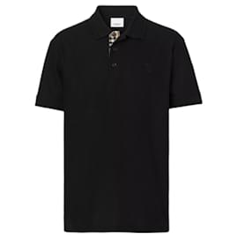 Burberry-Klassisches Poloshirt aus Bio-Baumwoll-Piqué Größe S-Schwarz