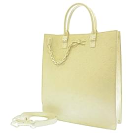 Louis Vuitton-Sacola Plana Monograma Taurillon Branca Louis Vuitton-Branco