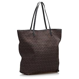 Fendi-Fendi Brown Zucchino Tote-Brown