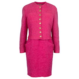 Valentino-Vestido de lana rosa Valentino con chaqueta-Rosa