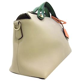 Fendi-Sacoche en cuir marron Fendi By The Way-Marron,Beige