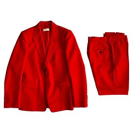 Dries Van Noten Red wool suit Red